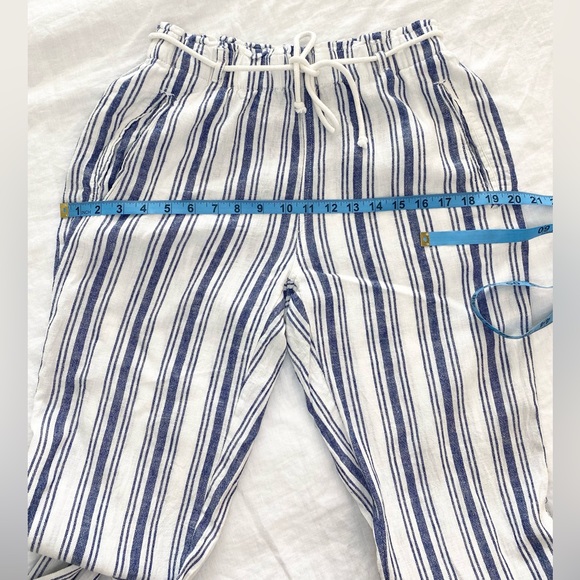 SIGRID OLSEN Linen Blend Striped Pants - Picture 9 of 12